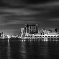Buy canvas prints of Salford Quays Monochrome  by Chris Evans