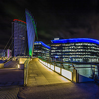 Buy canvas prints of Salford Quays at Night  by Chris Evans