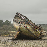 Buy canvas prints of The Old Wreck in Dulas Bay  by Chris Evans