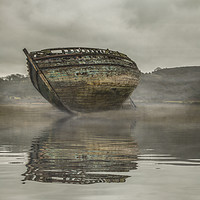 Buy canvas prints of Reflections in The Mist , Dulas Bay  by Chris Evans