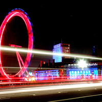 Buy canvas prints of  London Eye at night .  by Paul Fouracre