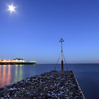 Buy canvas prints of  Clacton Pier reflections by Rob Woolf