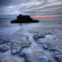 Buy canvas prints of  Pillbox at Walton on the Naze by Rob Woolf