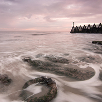 Buy canvas prints of  Walton on the Naze pinks by Rob Woolf