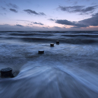 Buy canvas prints of  Walton on the Naze at dawn. by Rob Woolf