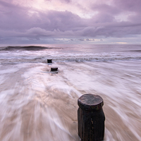 Buy canvas prints of  Walton on the Naze Sunrise by Rob Woolf
