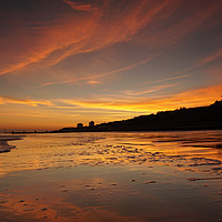 Buy canvas prints of Frinton Sunset Reflections by Rob Woolf