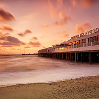 Buy canvas prints of Clacton on Sea Pier at sunrise by Rob Woolf
