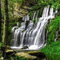 Buy canvas prints of A wide soft waterfall  by HQ Photo