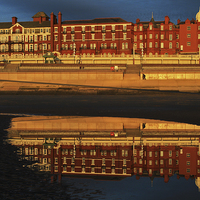 Buy canvas prints of  Grand Metropole Hotel Blackpool Reflection by David Chennell