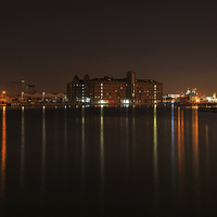 Buy canvas prints of  East Float Apartments At Wirral Waters  by David Chennell