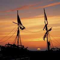 Buy canvas prints of  Grace Darling Sunset by David Chennell