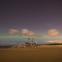 Buy canvas prints of  Wirral Northern Lights  by David Chennell