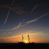 Buy canvas prints of Wirral Sunset by David Chennell
