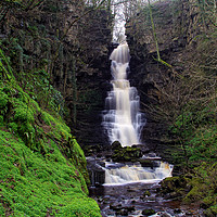 Buy canvas prints of Mill Gill Force Waterfall  by David Chennell