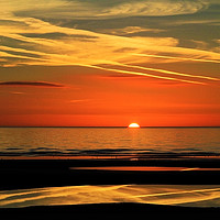 Buy canvas prints of  Fylde Coast Sunset   by David Chennell