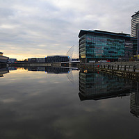 Buy canvas prints of Salford Quays Reflection  by David Chennell