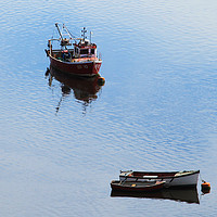 Buy canvas prints of River Conwy Moorings  by David Chennell