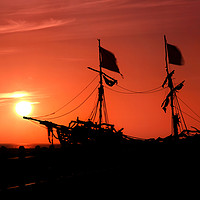 Buy canvas prints of Pirate Sunset  by David Chennell