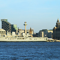 Buy canvas prints of HMS illustrious  by David Chennell
