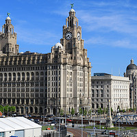 Buy canvas prints of Liverpool 3 Graces  by David Chennell