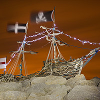 Buy canvas prints of Grace Darling Pirate Ship    by David Chennell