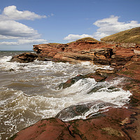 Buy canvas prints of Hilbre Island High Tide  by David Chennell