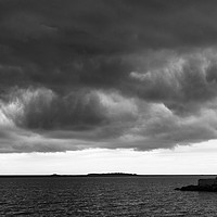 Buy canvas prints of Hilbre Island Storm  by David Chennell