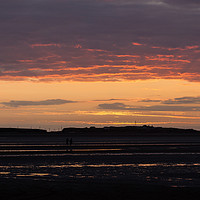 Buy canvas prints of Hilbre Island Sunset by David Chennell