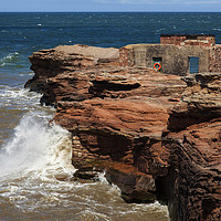 Buy canvas prints of Hilbre Island Old Lifeboat Station  by David Chennell