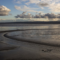 Buy canvas prints of River Dee Estuary Tidal Mudflats by David Chennell