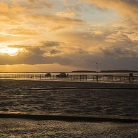 Buy canvas prints of Stormy West Kirby Sunset by David Chennell