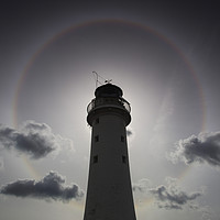 Buy canvas prints of Perch Rock Lighthouse Halo by David Chennell