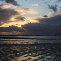 Buy canvas prints of Stormy Hilbre Island Silhouette by David Chennell