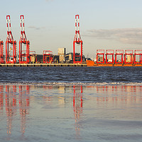 Buy canvas prints of Liverpool Docks Reflection by David Chennell