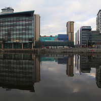 Buy canvas prints of Media City Reflection  by David Chennell