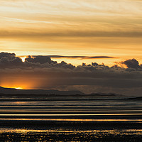 Buy canvas prints of Moody North Wales Coast Sunset  by David Chennell