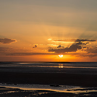 Buy canvas prints of New Brighton Sunset  by David Chennell