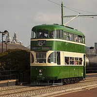 Buy canvas prints of Liverpool Baby Grand Tram 245  by David Chennell