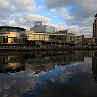 Buy canvas prints of The Lowry Centre Reflection   by David Chennell