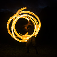 Buy canvas prints of Fire Spinning by David Chennell