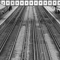 Buy canvas prints of Train Line Symmetry by David Chennell