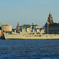 Buy canvas prints of HMS illustrious  by David Chennell