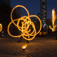 Buy canvas prints of Fire Spinning   by David Chennell
