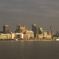 Buy canvas prints of Liverpool Waterfront Panorama  by David Chennell