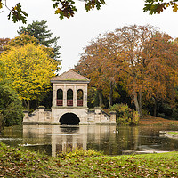 Buy canvas prints of Birkenhead Park Boathouse  by David Chennell