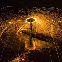 Buy canvas prints of Wire Wool Spinning by David Chennell