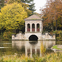 Buy canvas prints of Birkenhead Park Boathouse   by David Chennell