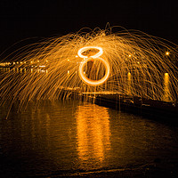 Buy canvas prints of Wire Wool Spinning  by David Chennell