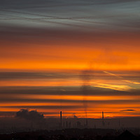 Buy canvas prints of Industrial Sunrise  by David Chennell
